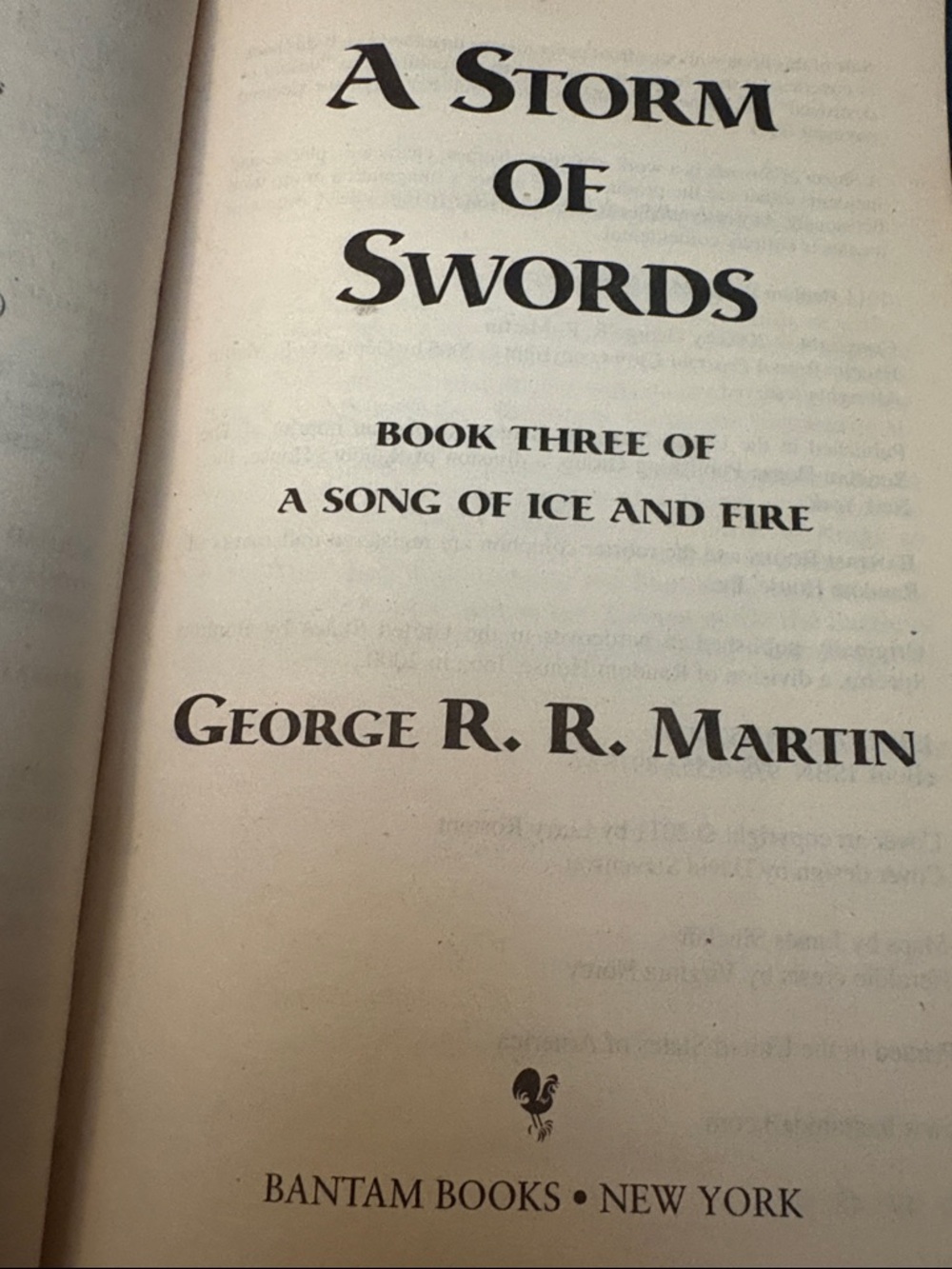Game of Thrones - A Storm of Swords by George R.R. Martin - 3rd Book - Picture 4 of 5